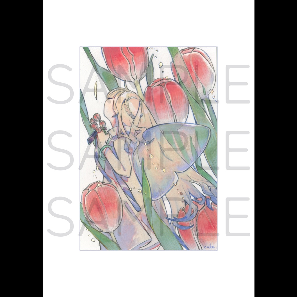 【新刊セット】(画集『透明を撫でるひかり』、ポストカード4種類、シール2種類)