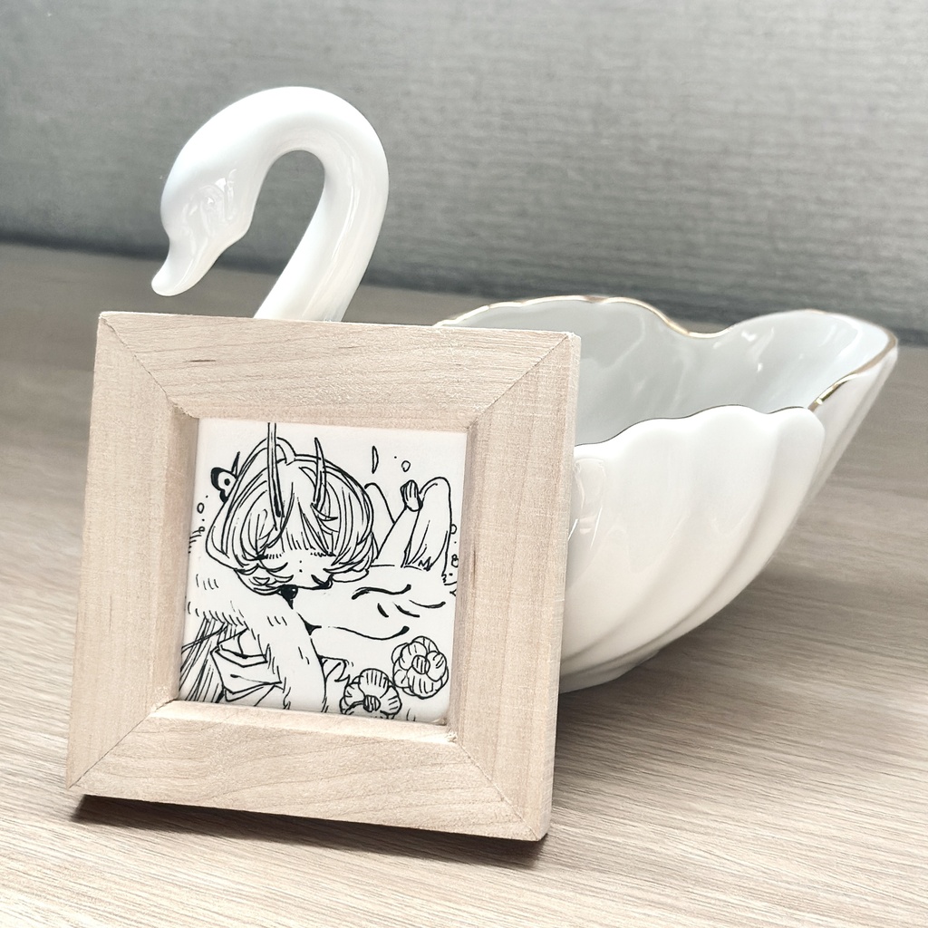 モノクロミニ原画（椿）