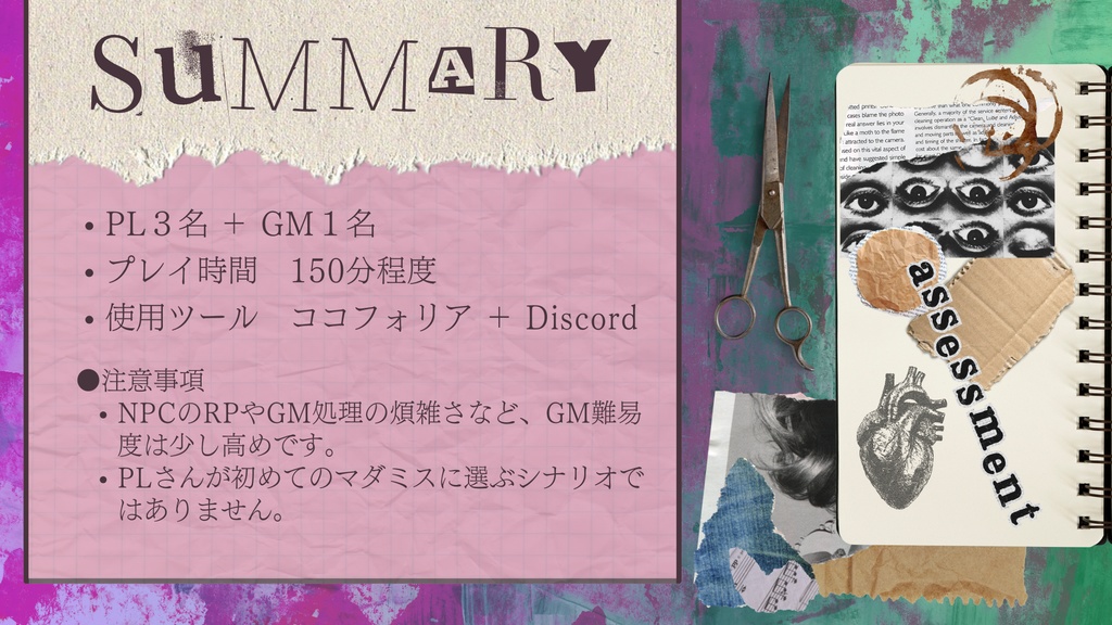 【マーダーミステリー】Assessment