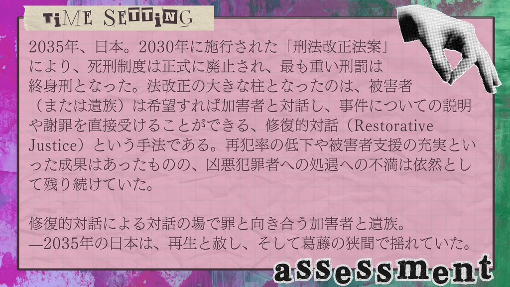 【マーダーミステリー】Assessment