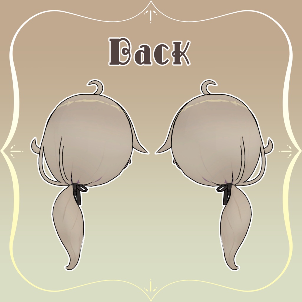 【キプフェル・みみのこ対応】メカクレふんわりローポニー