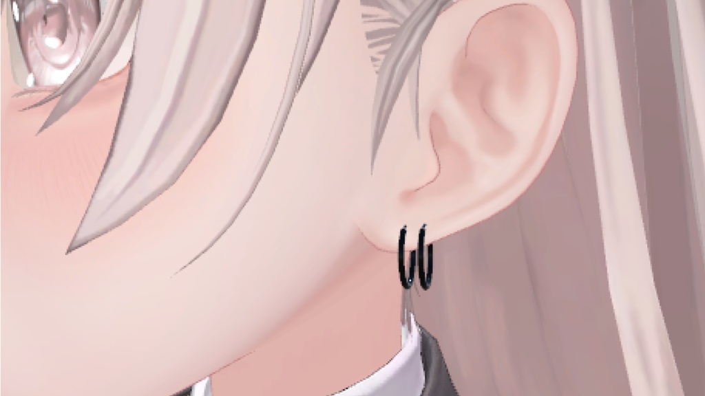 【無料】シンプルピアス 9アバター対応