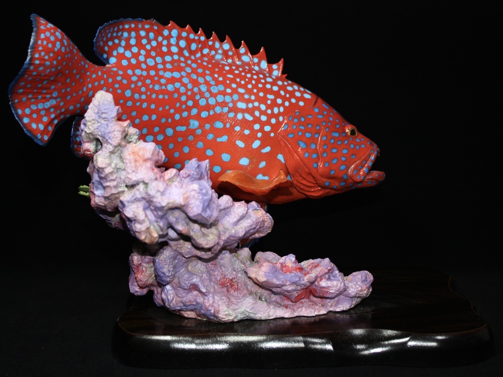 ユカタハタ フィギュア 魚寸30cm 【第10回日本彫刻コンクール入選作品】