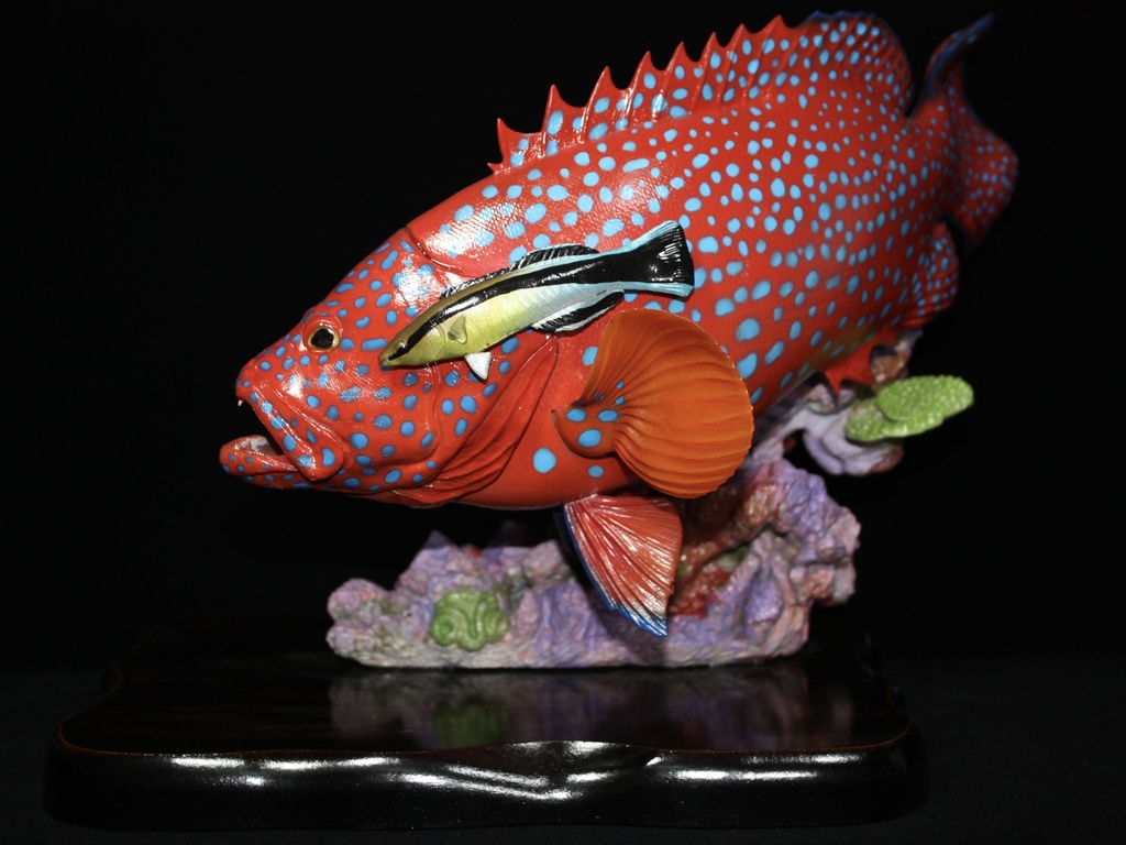 ユカタハタ フィギュア 魚寸30cm 【第10回日本彫刻コンクール入選作品】