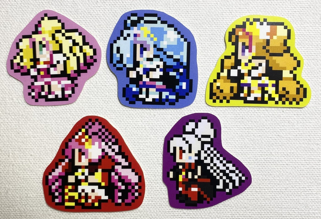 Go!プリンセスプリキュア　ドット絵シール