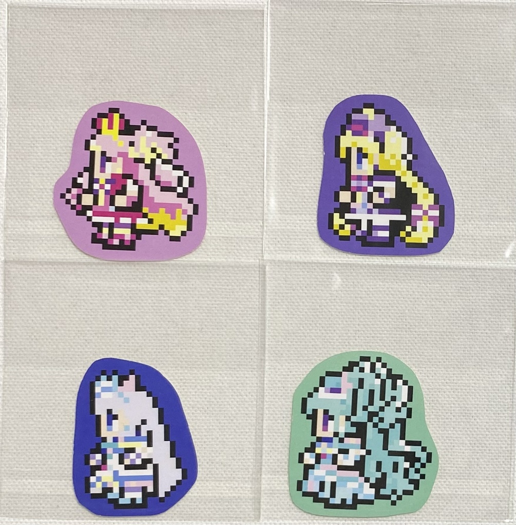 わんぷり　ドット絵シール