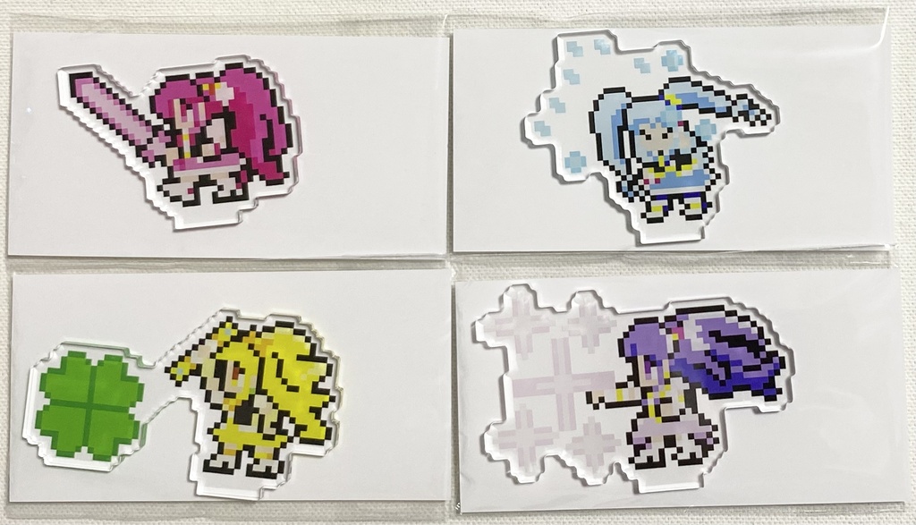 ハピチャ　ドット絵アクリルスタンド
