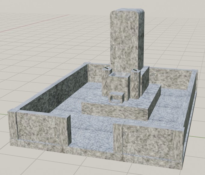 3D  墓石　2種類セット