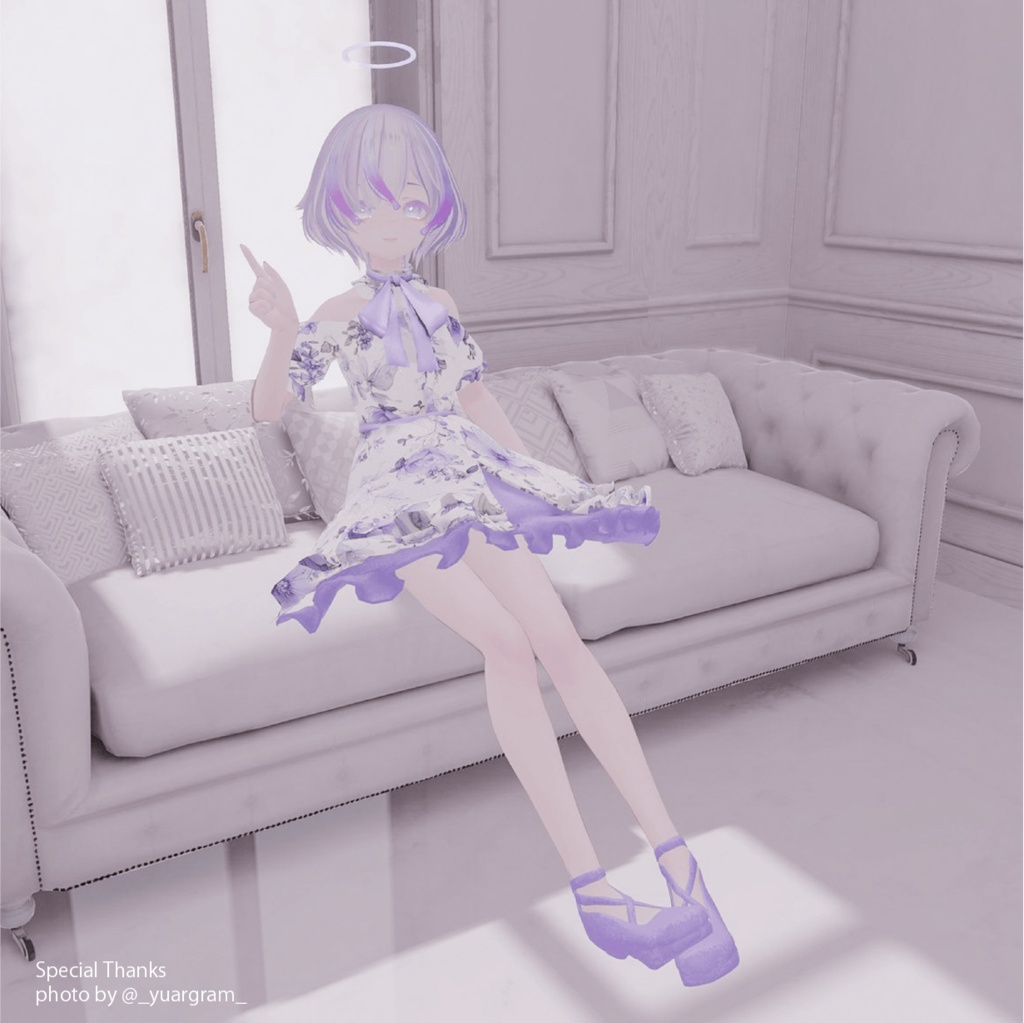 Spring one piece dress【複数アバター対応】