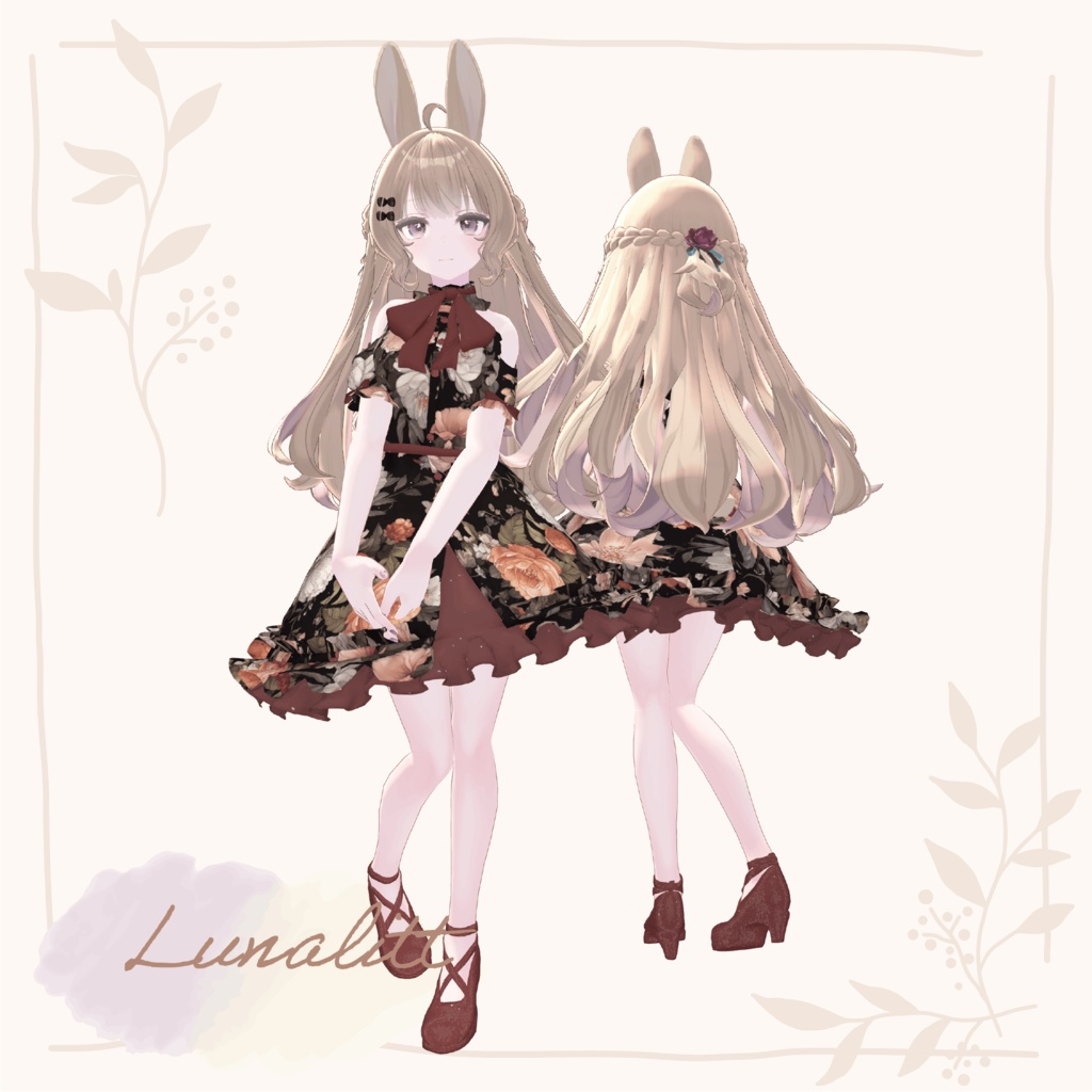 Spring one piece dress【複数アバター対応】