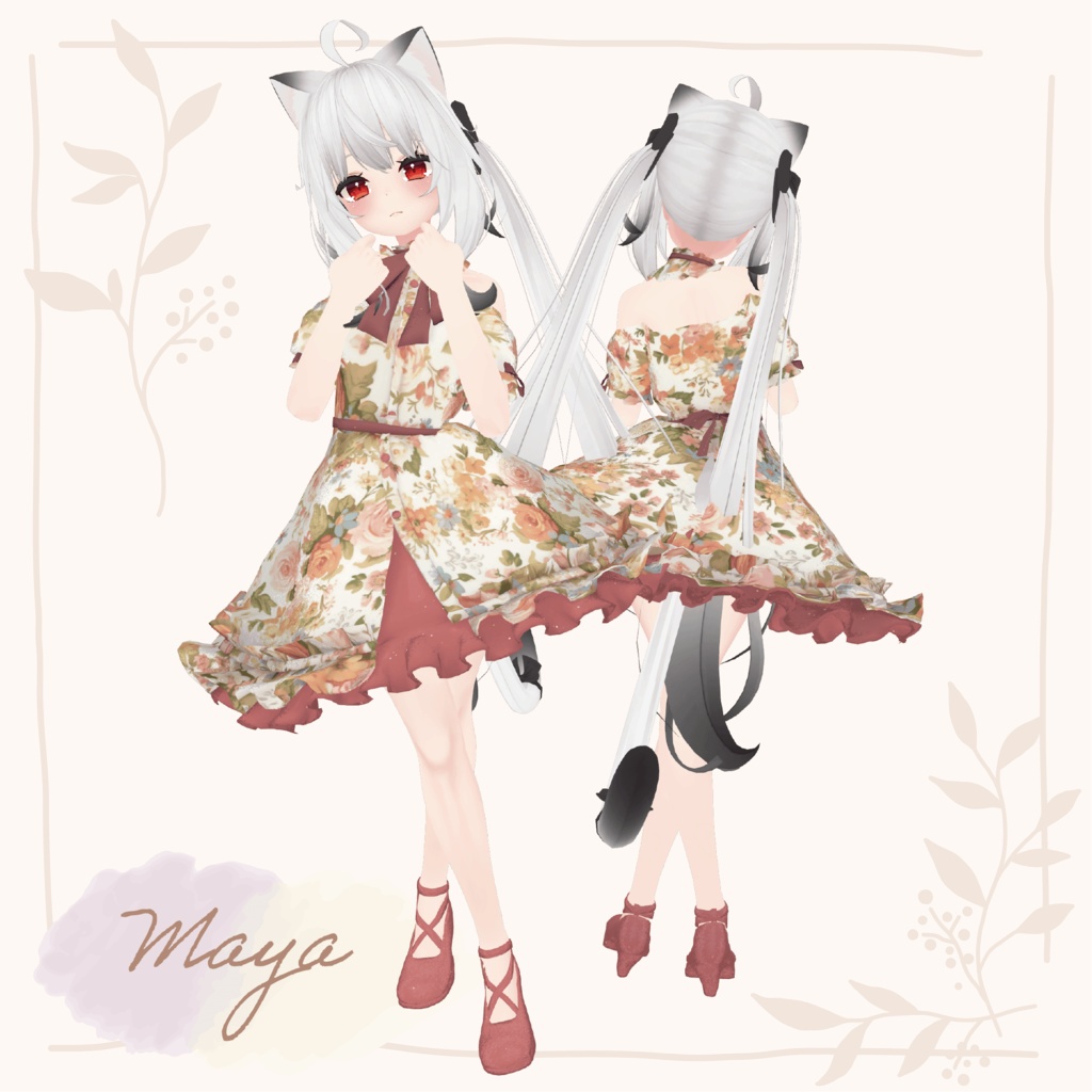 Spring one piece dress【複数アバター対応】