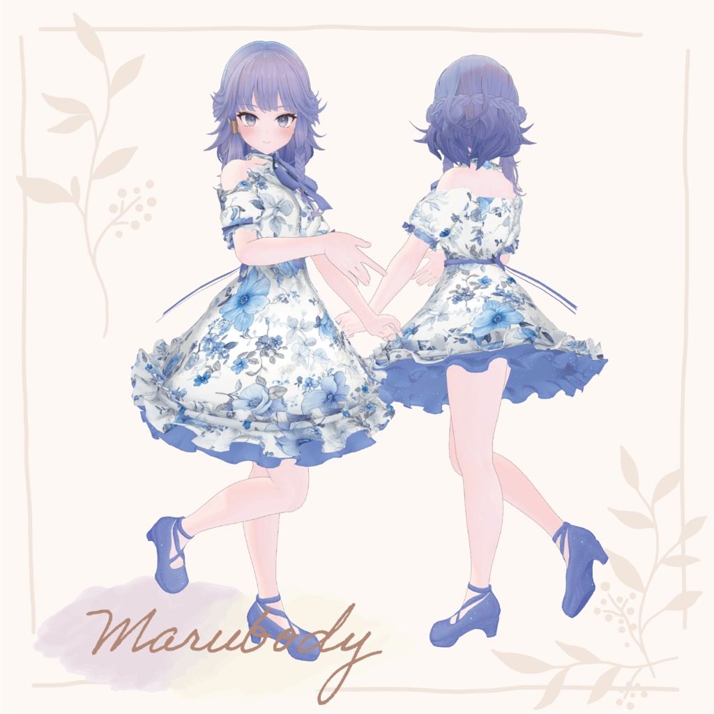 Spring one piece dress【複数アバター対応】