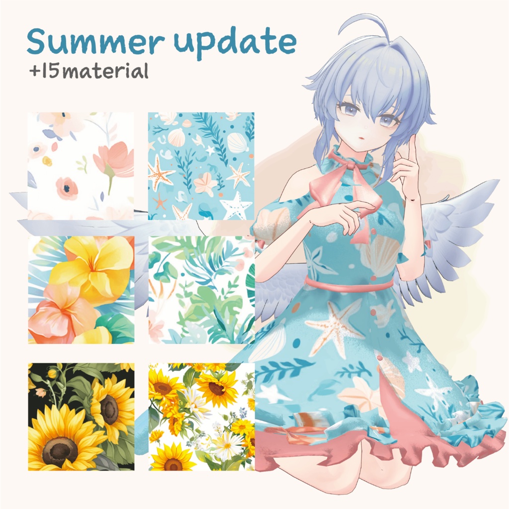 Spring one piece dress【複数アバター対応】