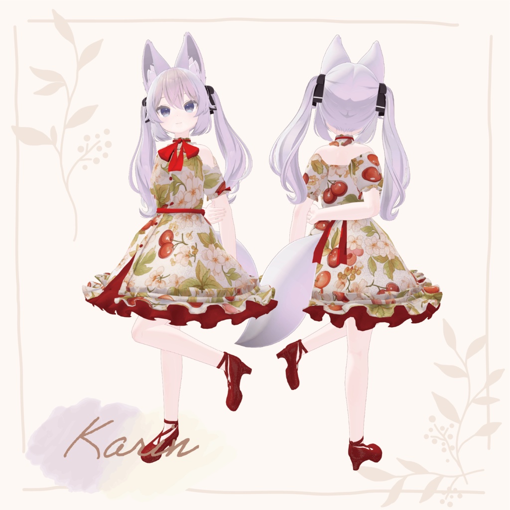 Spring one piece dress【複数アバター対応】