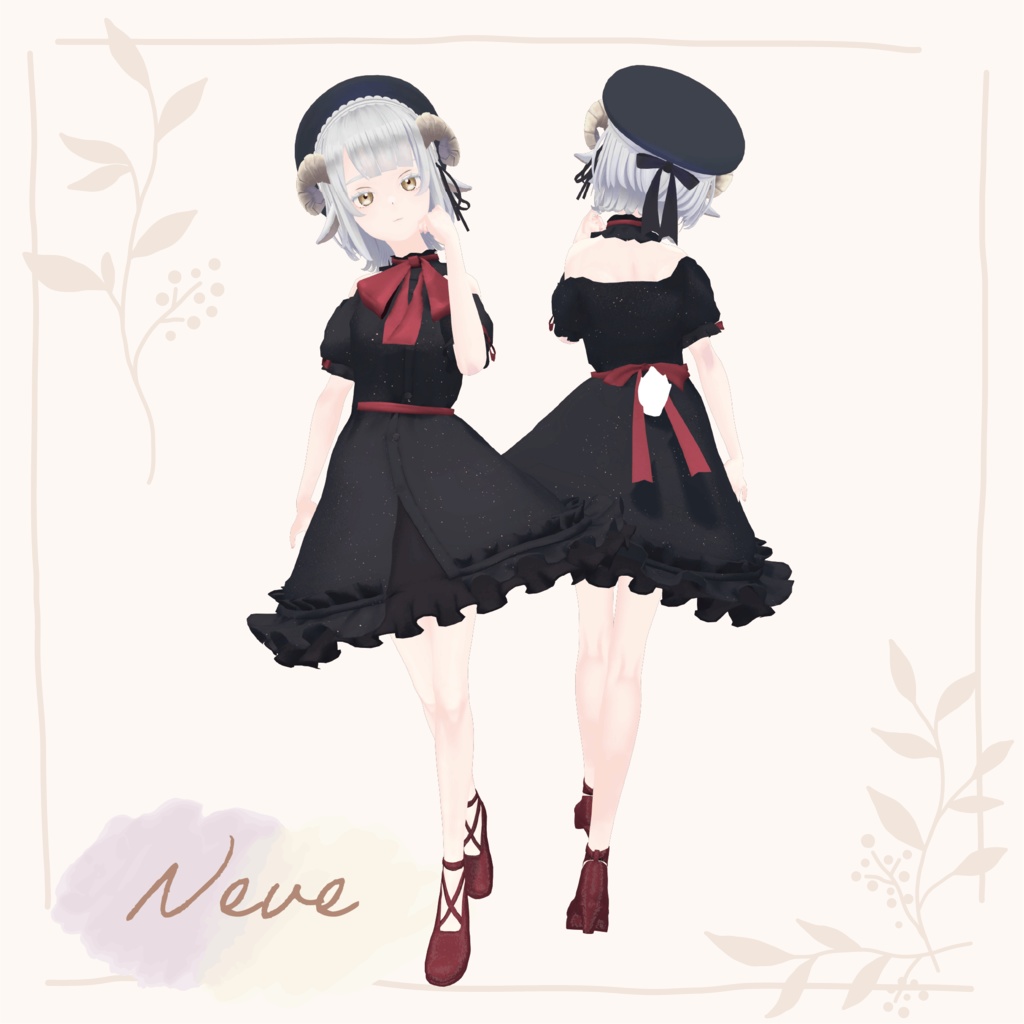 Spring one piece dress【複数アバター対応】