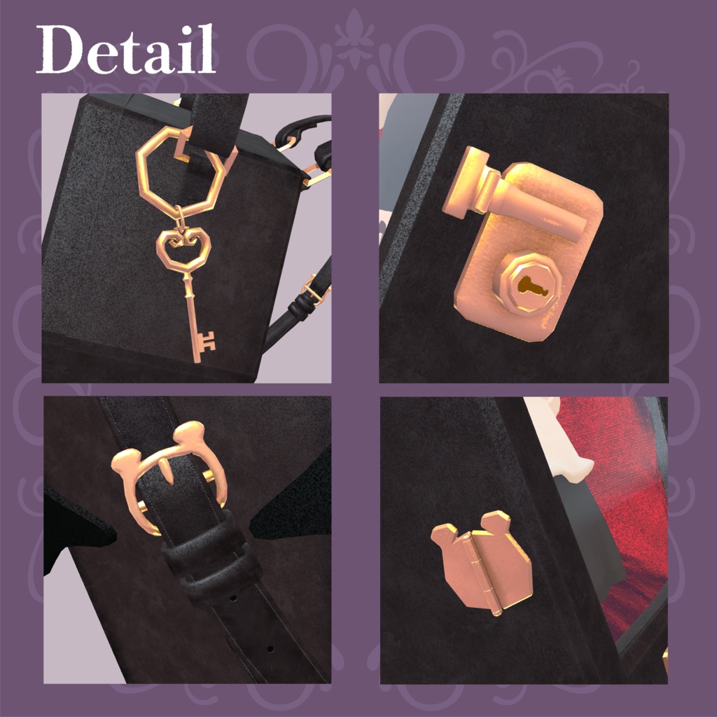 【VRC用アクセサリー】棺桶バッグ