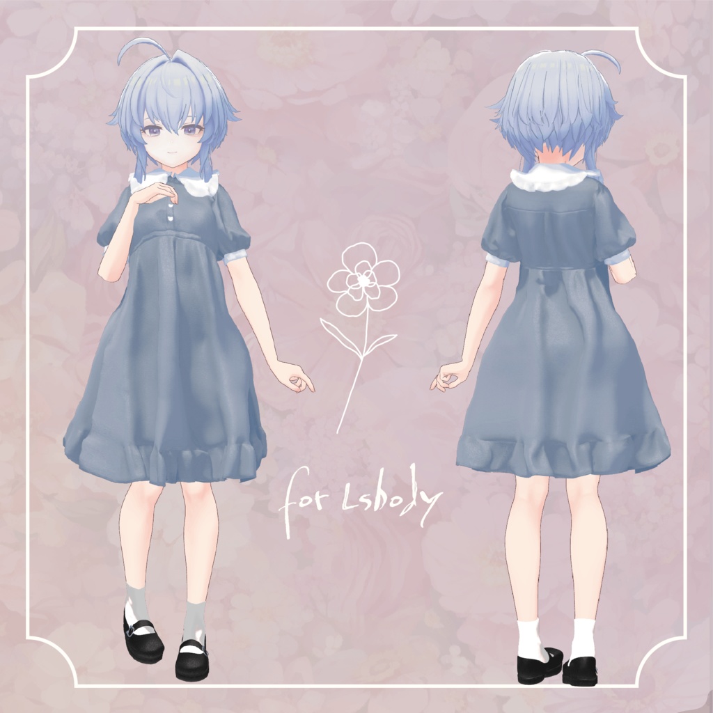 last summer one-piece dress【複数アバター対応】