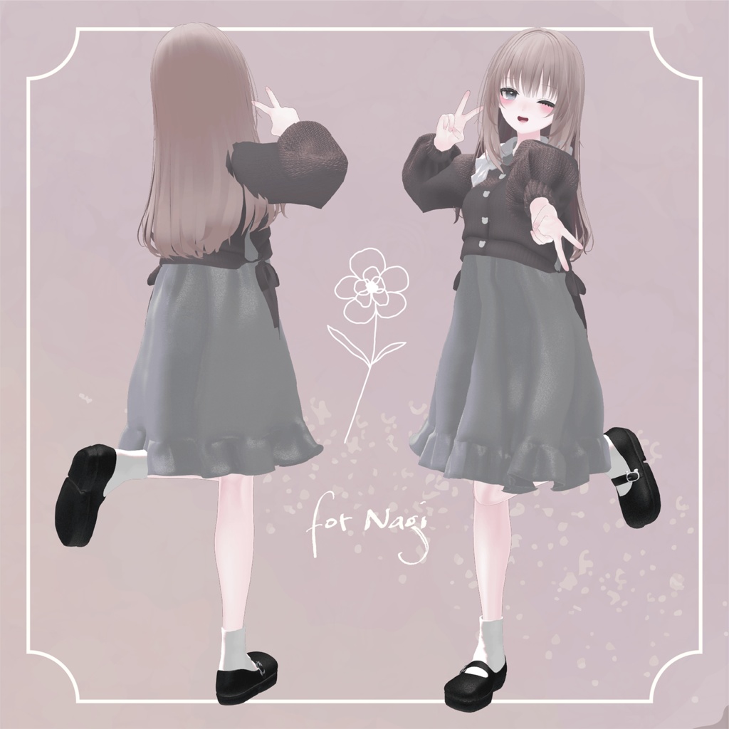 last summer one-piece dress【複数アバター対応】