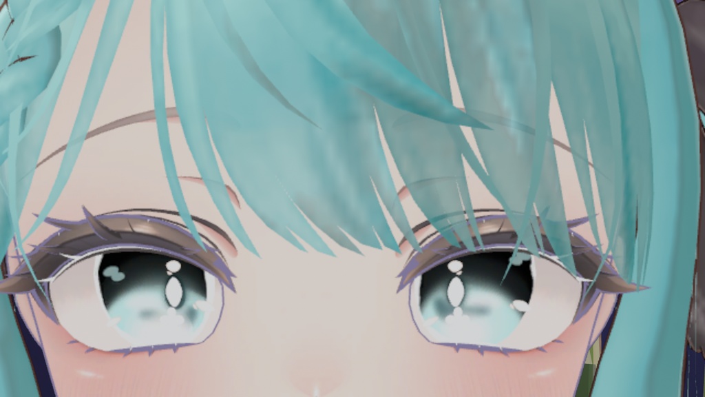 マヌカ試作 アイテクスチャ 煌めく水色 Manuka prototype eye texture, shimmering light blue