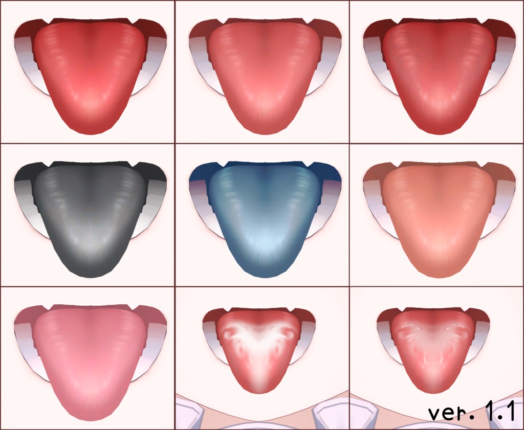 【舌テクスチャ】MilfyTongueTexture ver1.1【ミルフィ/エク専用】