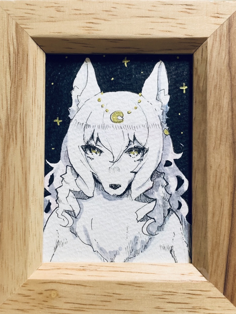 【額縁付ミニ原画】夜