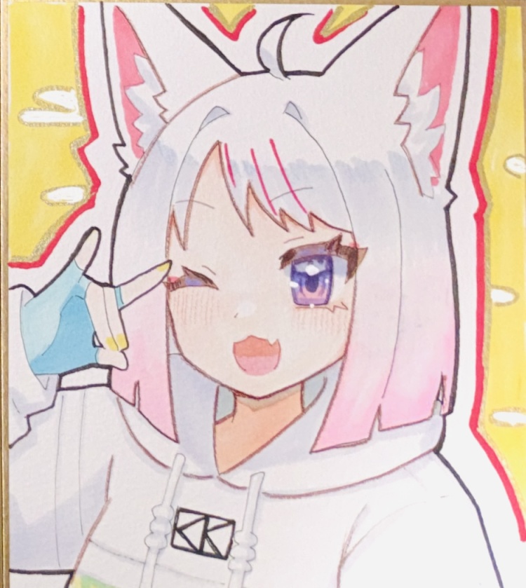 【直筆色紙】ヒメヒナ直筆アナログ色紙