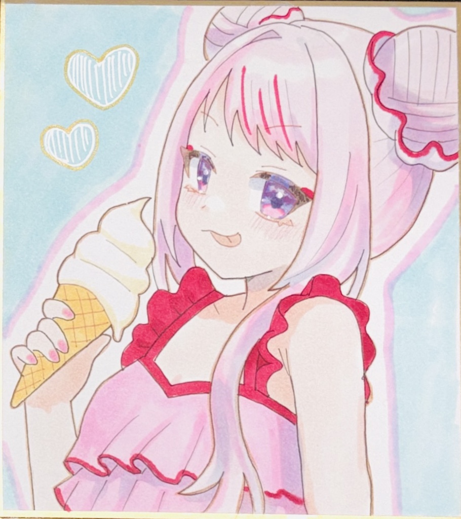 【直筆色紙】ヒメヒナ直筆アナログ色紙