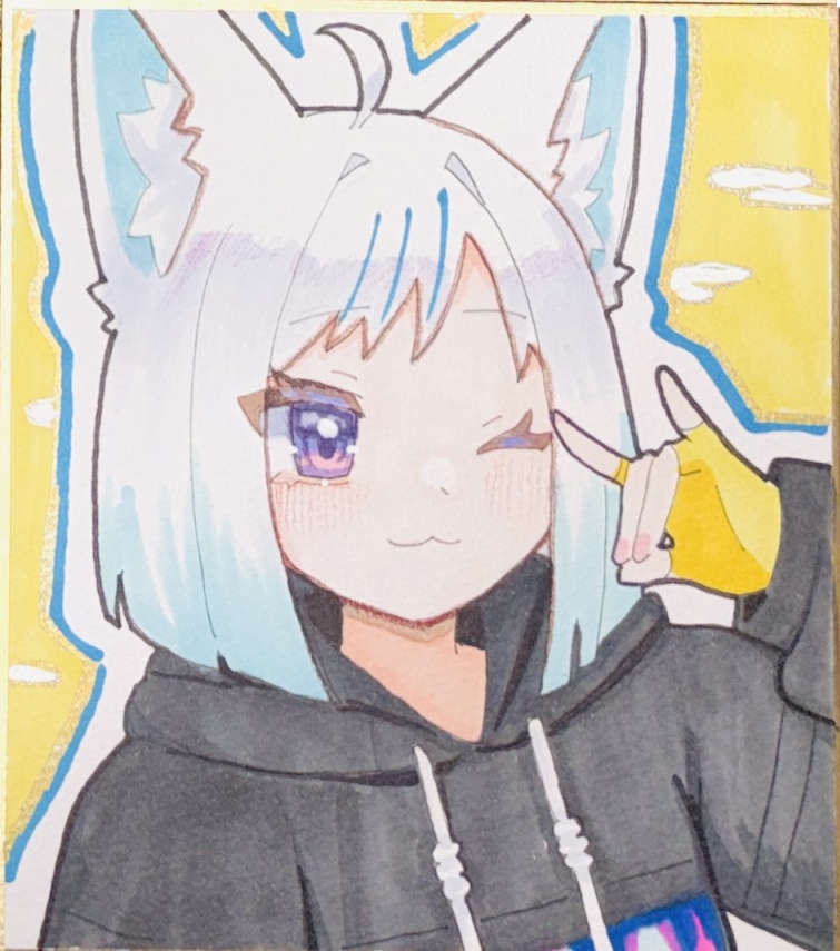 【直筆色紙】ヒメヒナ直筆アナログ色紙