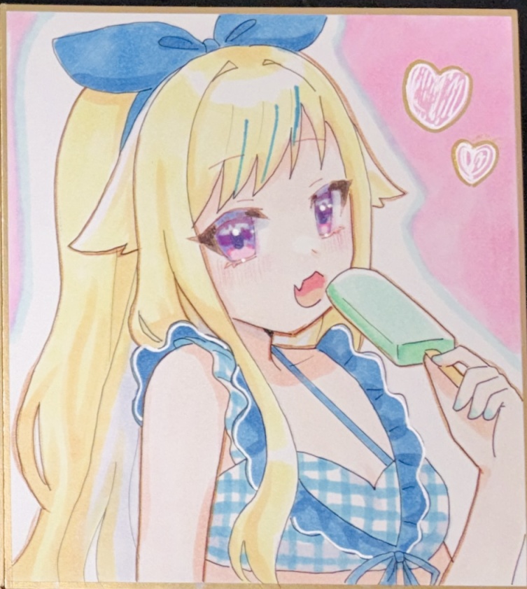 【直筆色紙】ヒメヒナ直筆アナログ色紙