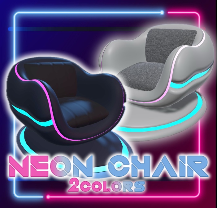 【VRChat向け】NEON CHAIR(3Dモデル)