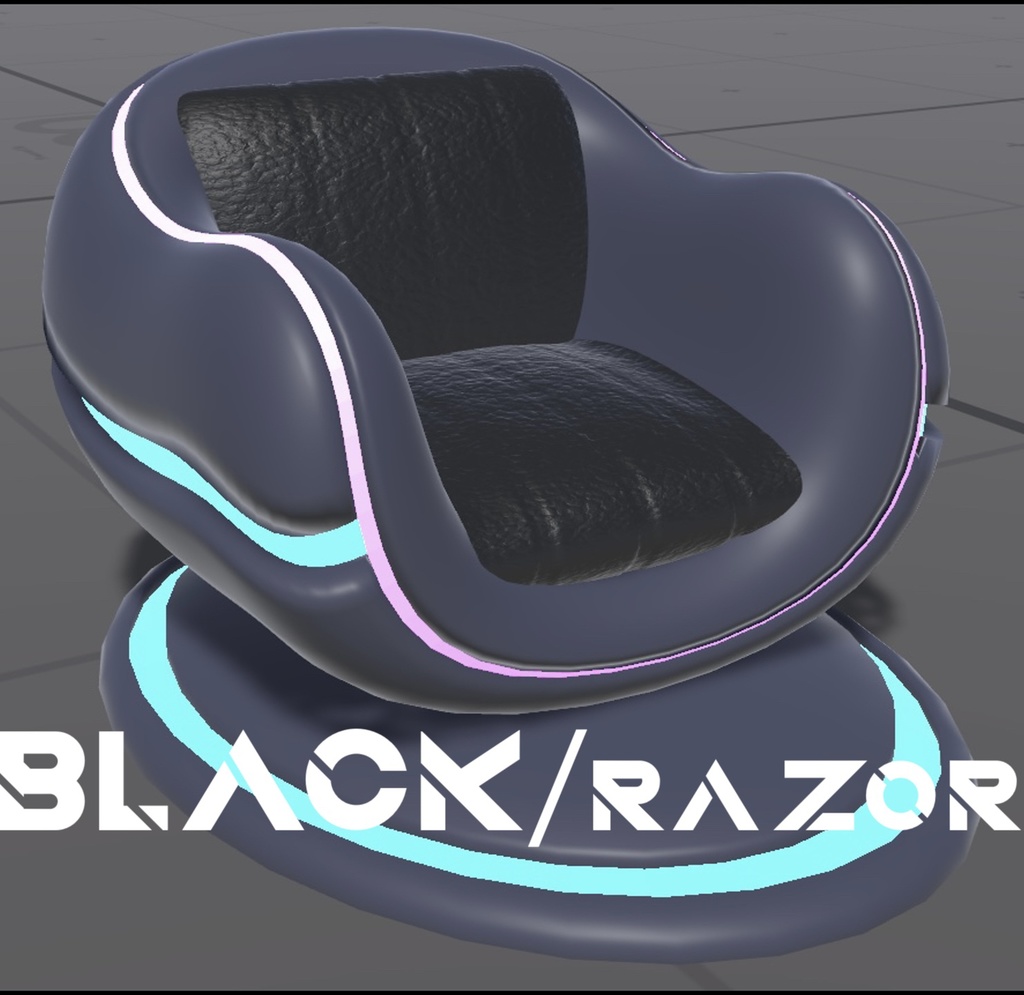 【VRChat向け】NEON CHAIR(3Dモデル)