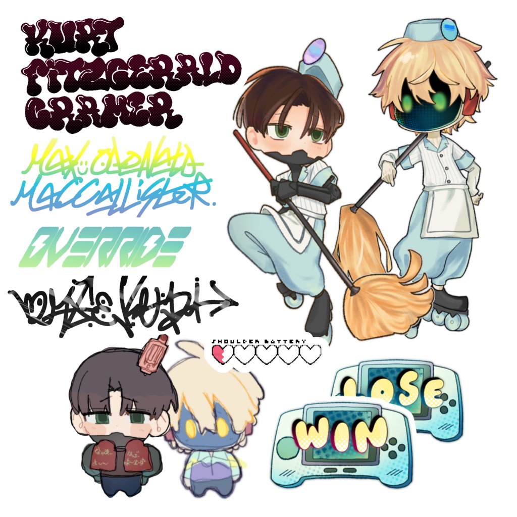 ミニ📺🦾ステッカー