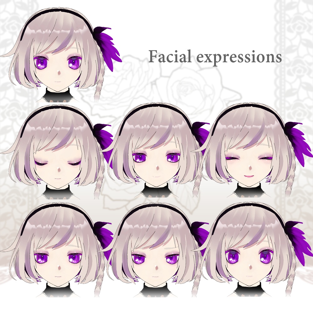 【無料/有料版あり】オリジナル3Dモデル アシュリー【VroidベースVRM形式】