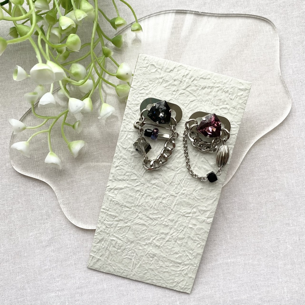 にじさんじ 佐伯イッテツ イメージ ピアス イヤリング 【crystal series】