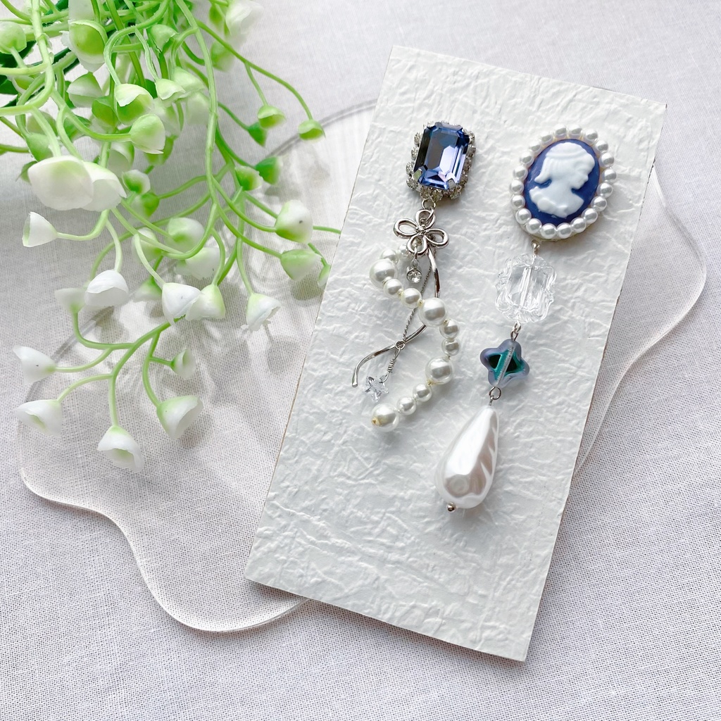 にじさんじ 星導ショウ イメージ ピアス イヤリング 【crystal series】