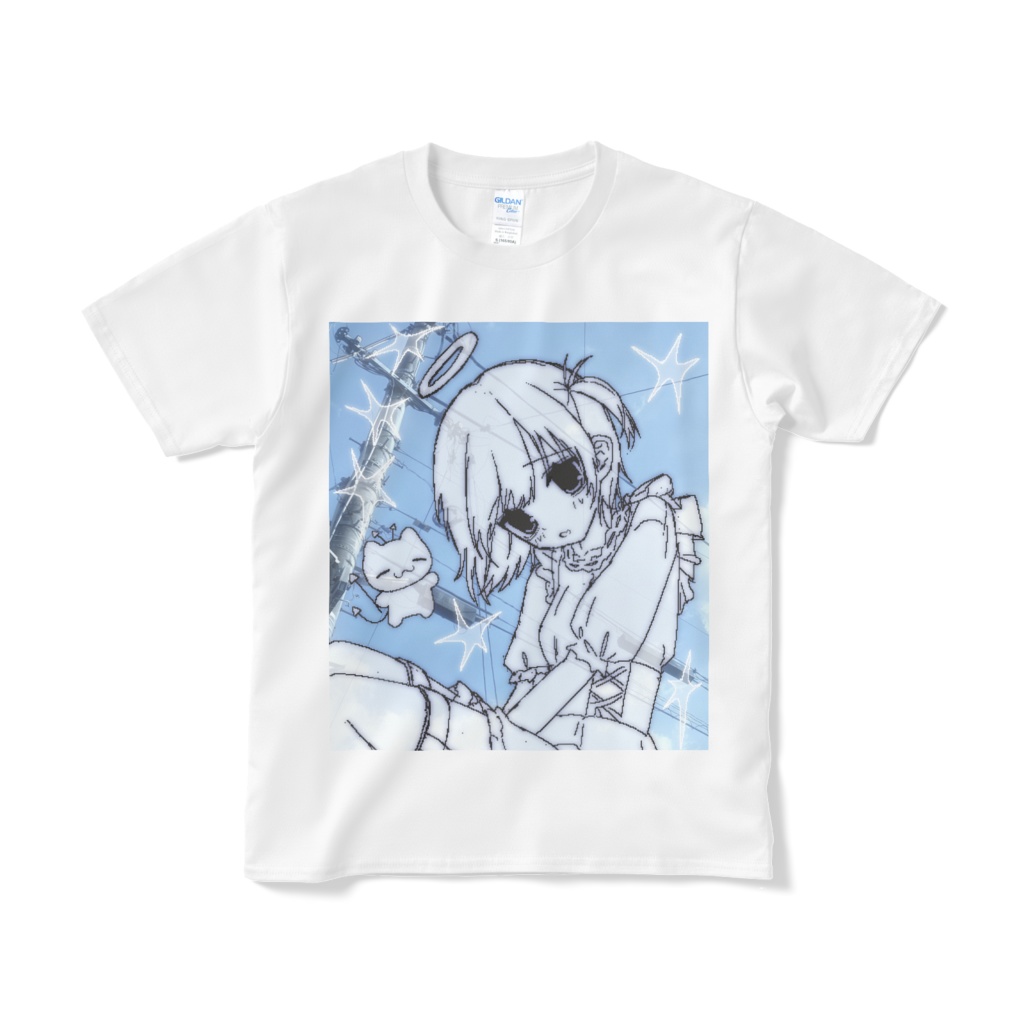 水色サブカル天使ちゃんTシャツ