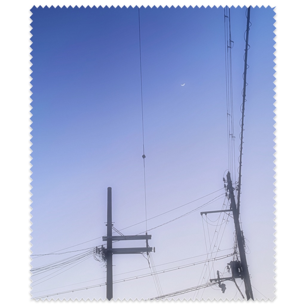 夜のはじまり　メガネ拭き