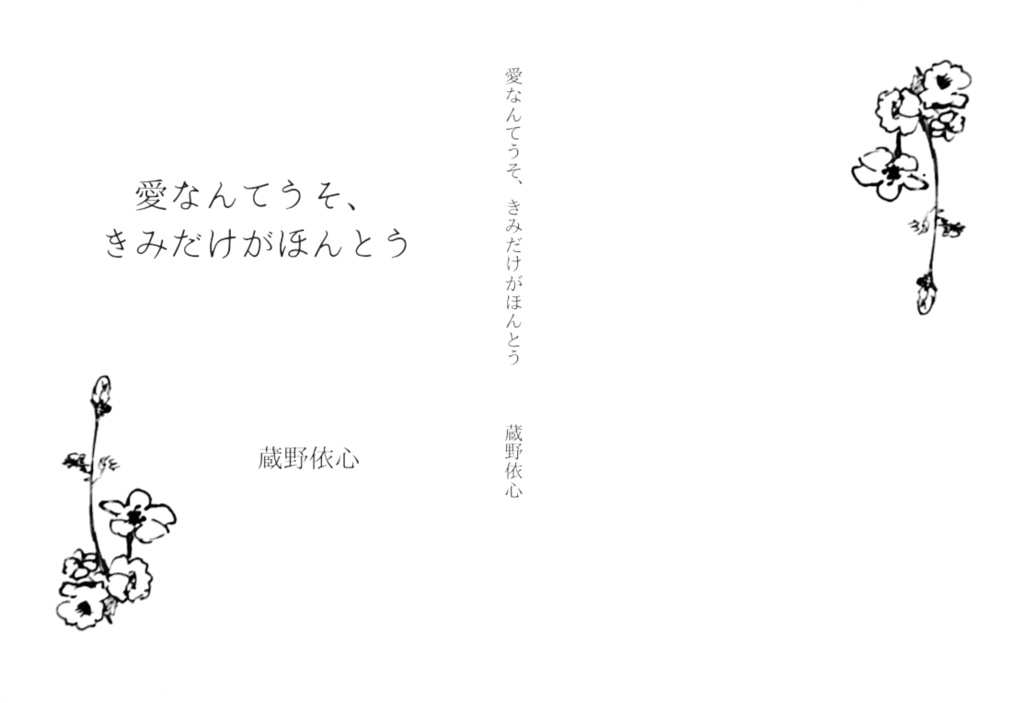 愛なんてうそ、きみだけがほんとう