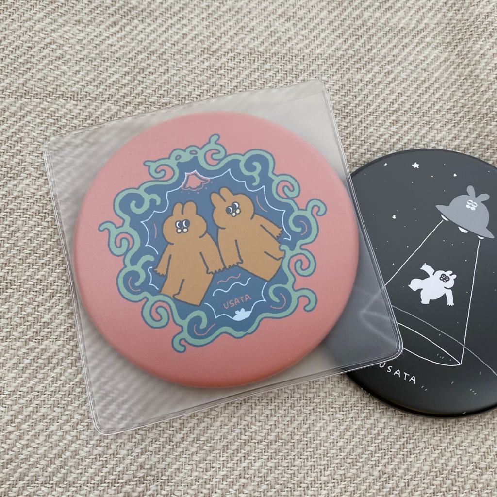 うさた缶ミラー