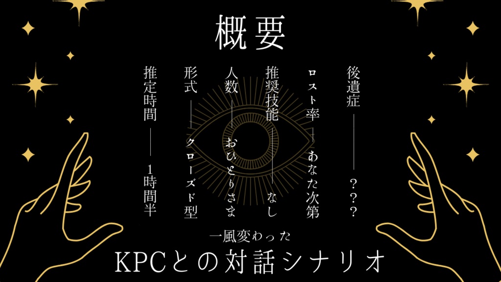 メクラ 【新クトゥルフ神話TRPGシナリオ】