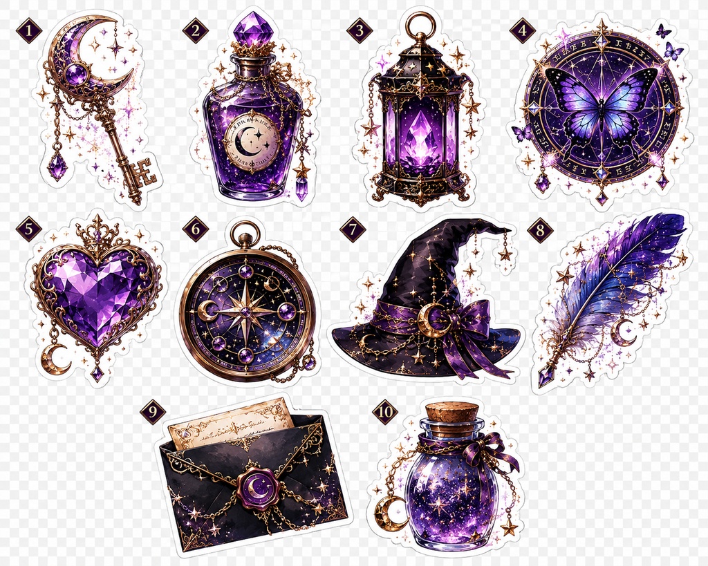 神秘の遺物|Mystic Relics デジタルステッカー10枚セット【PNG・高画質】