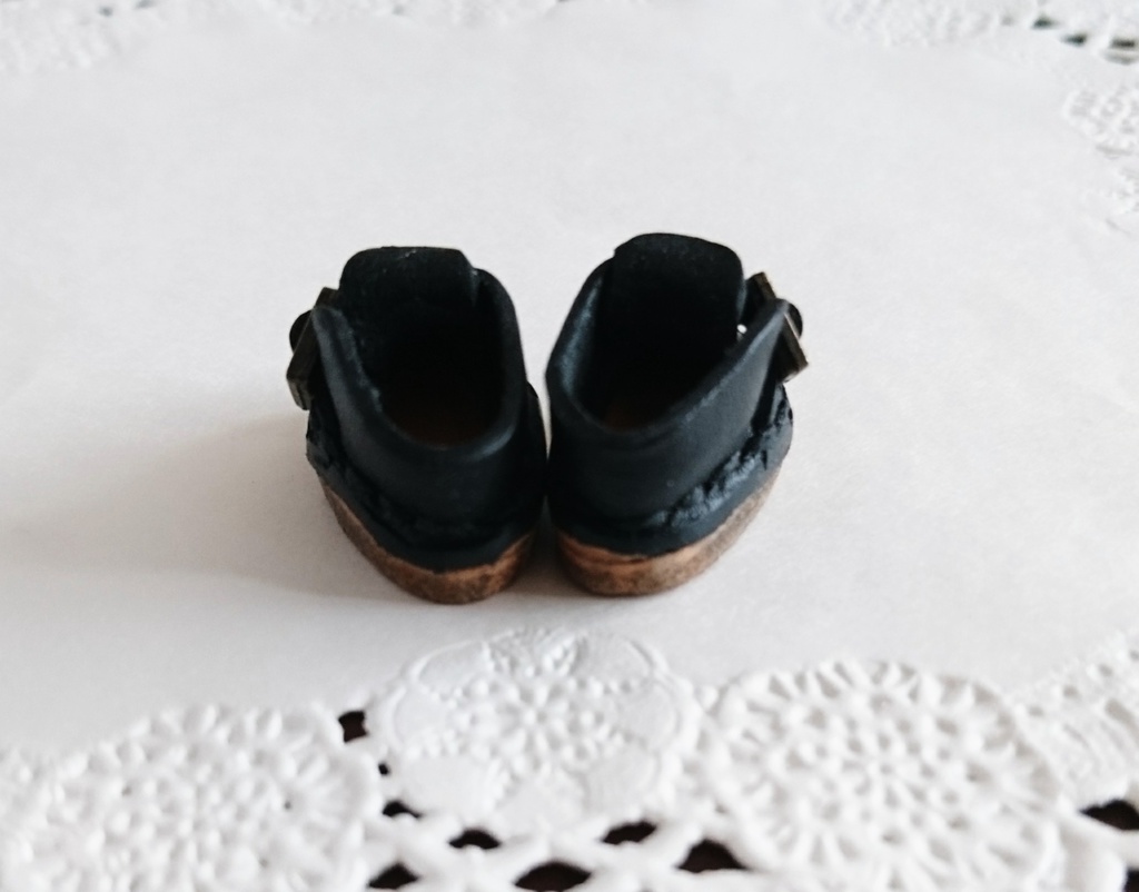 オビツ11用 バックル付きフォーマル靴