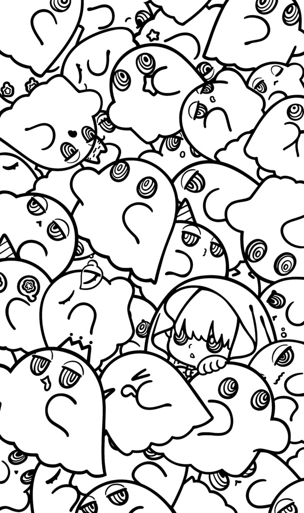 おばけいっぱいiPhoneケース