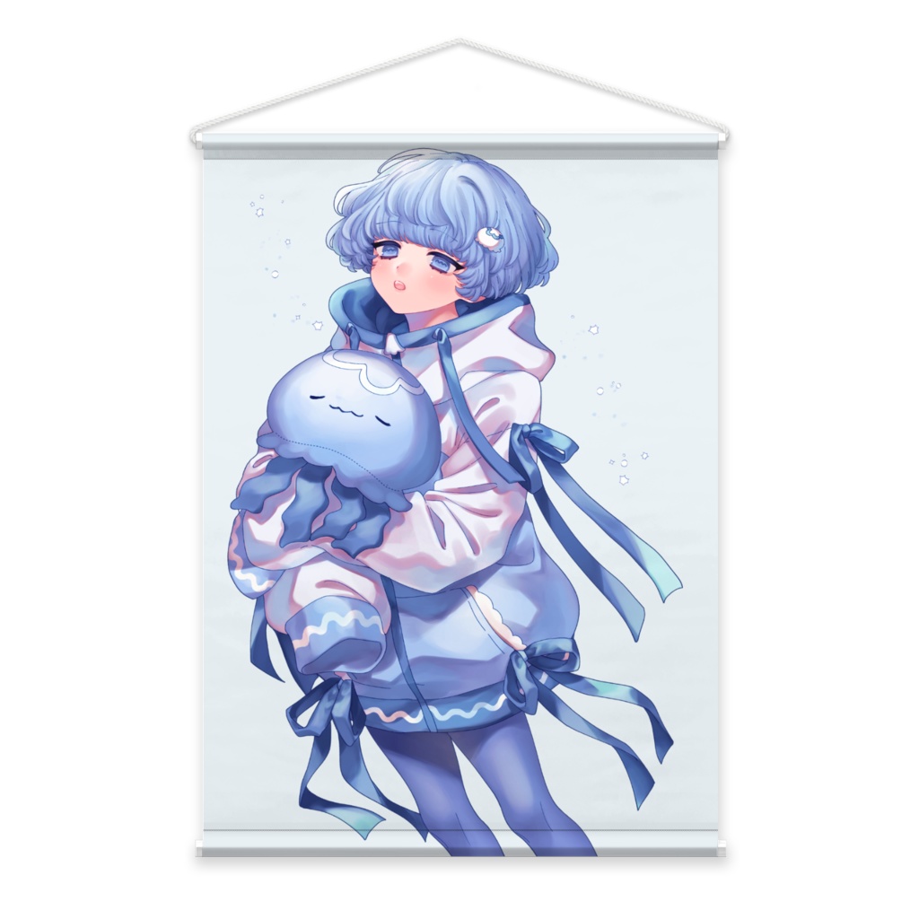 くらげ好きちゃんタペストリー