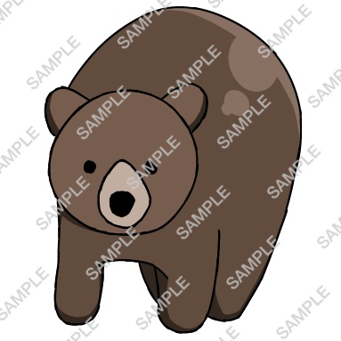 透過イラスト素材「熊」