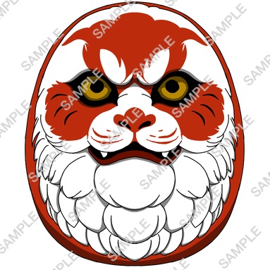 透過イラスト素材「猫達磨」