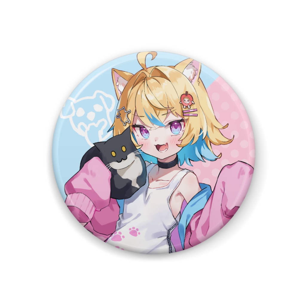 ミーム猫　缶バッジ