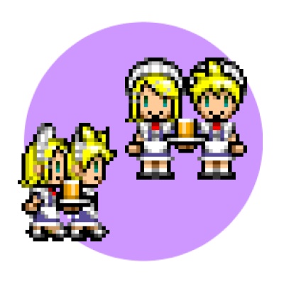 pictSQUARE用 手つなぎメイド執事みねアバター（どっちもメイド）