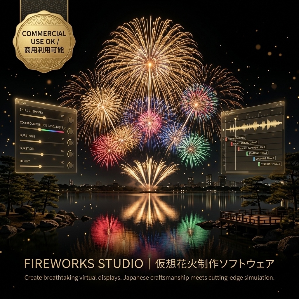 【Pro版】HanabiStudio Pro - 世界と日本の花火大全集 200選（全アセット同梱版）