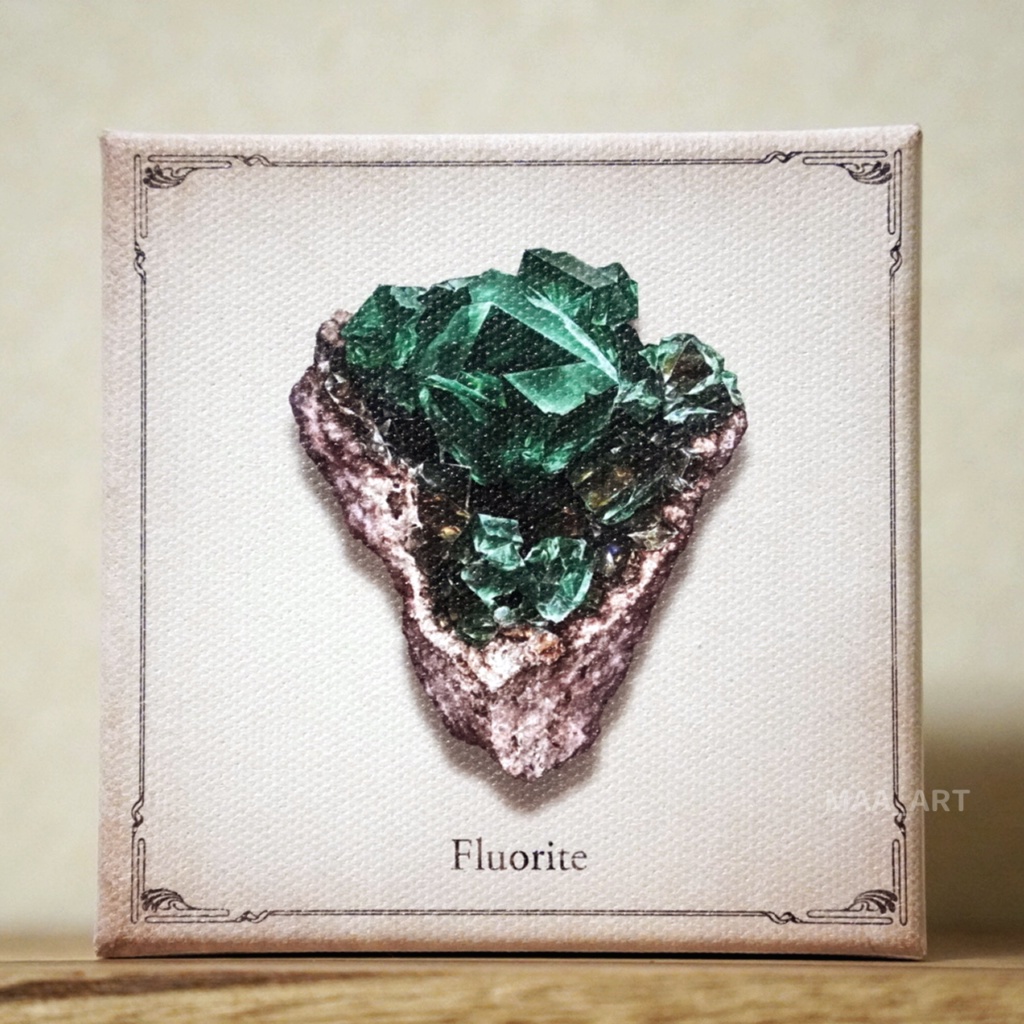 【キャンバスプリント】フローライト原石 Sサイズ